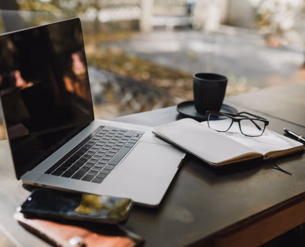 laptop on desk